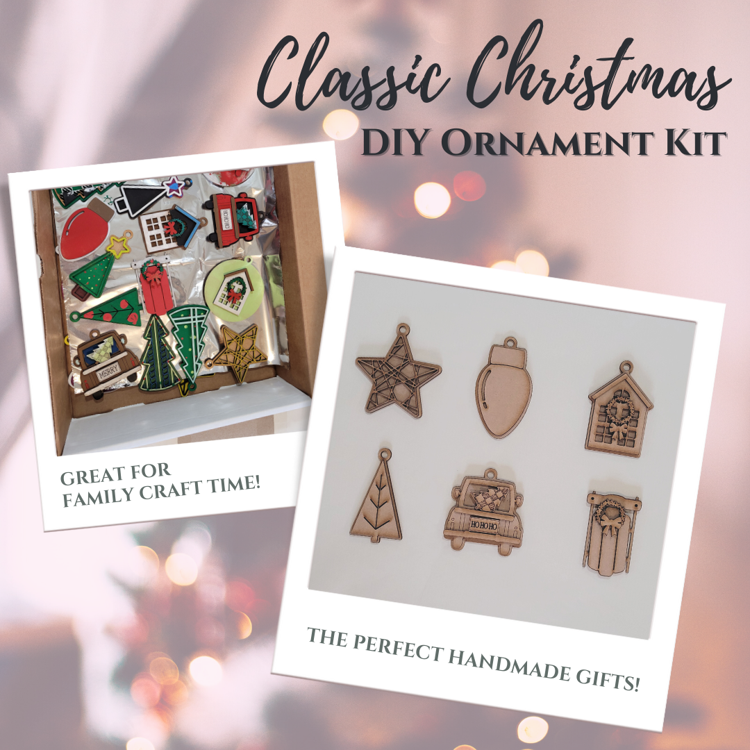 DIY Christmas Tags Tree Ornament Wood Blanks Traditional Christmas