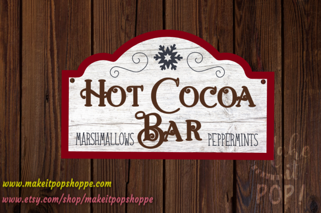  Hot Cocoa Bar Kit Hot Cocoa Bar Banner Hot Chocolate