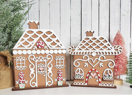 Gingerbread Houses (SDM) - Shelf Sitter - DIY Kit