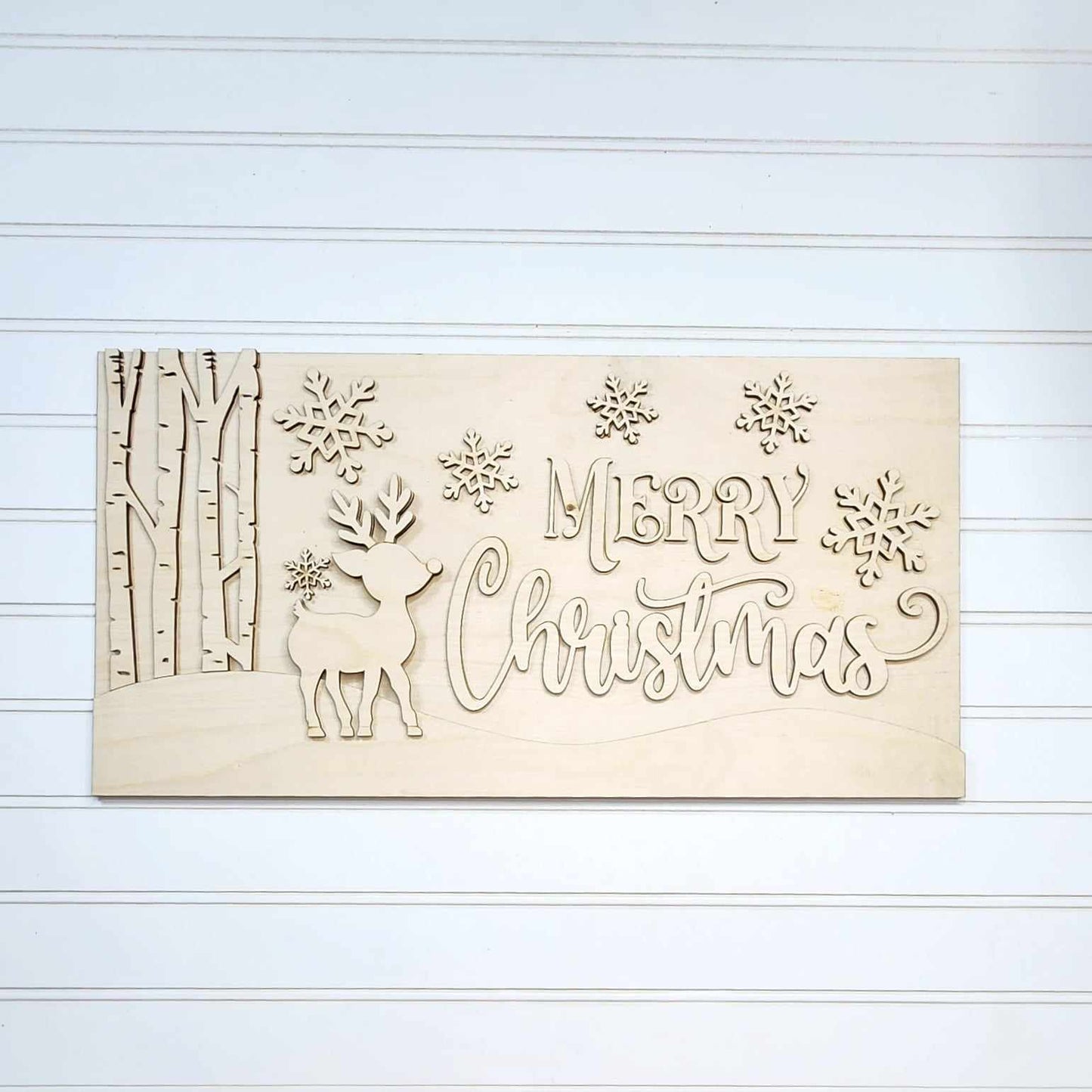 Oh Deer - Merry Little Christmas- Door Hanger - DIY Kit