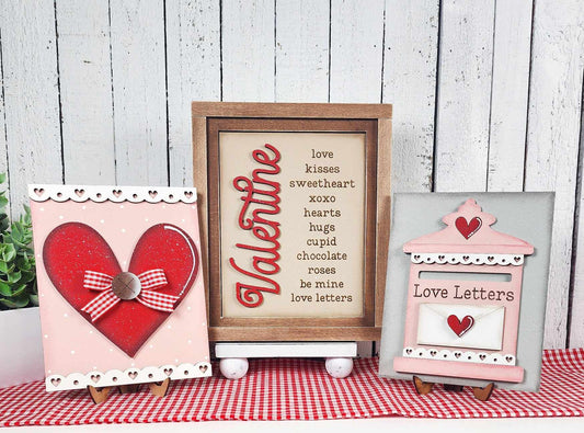 Be My Valentine Frame Trio - Shelf Sitter - DIY Kit