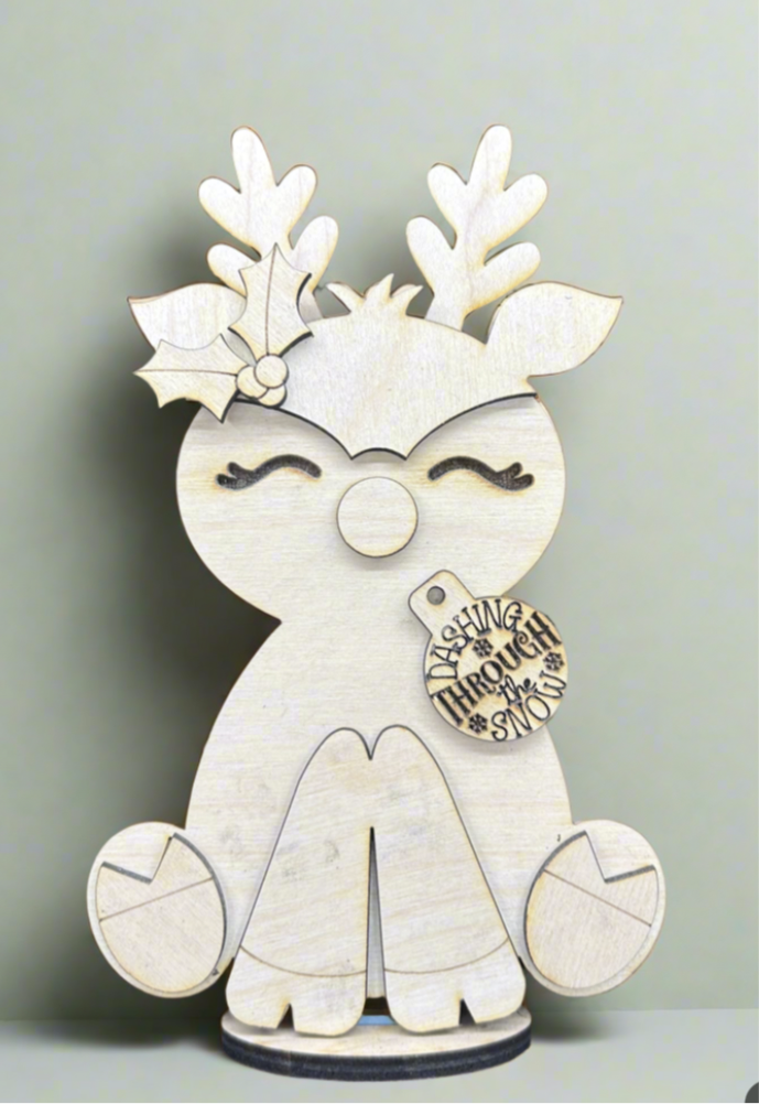 Sweet Reindeer (female) - Shelf Sitter Decor - DIY KIT