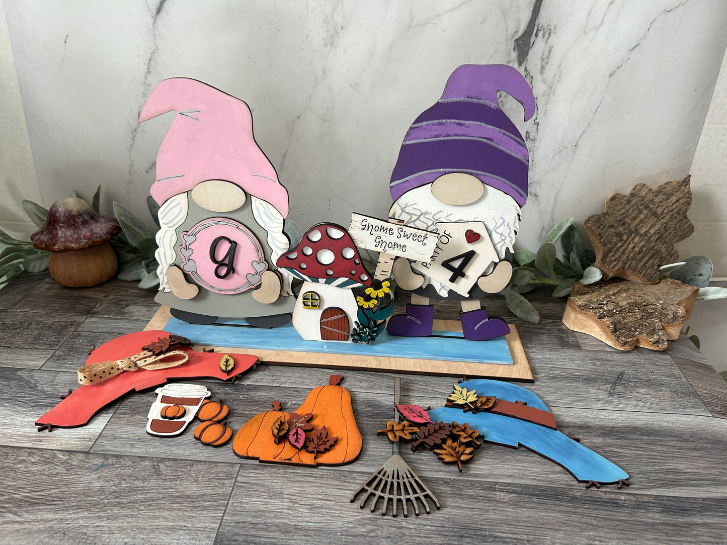 A Pair of Gnomes - Interchangeable Standing - DIY Kit