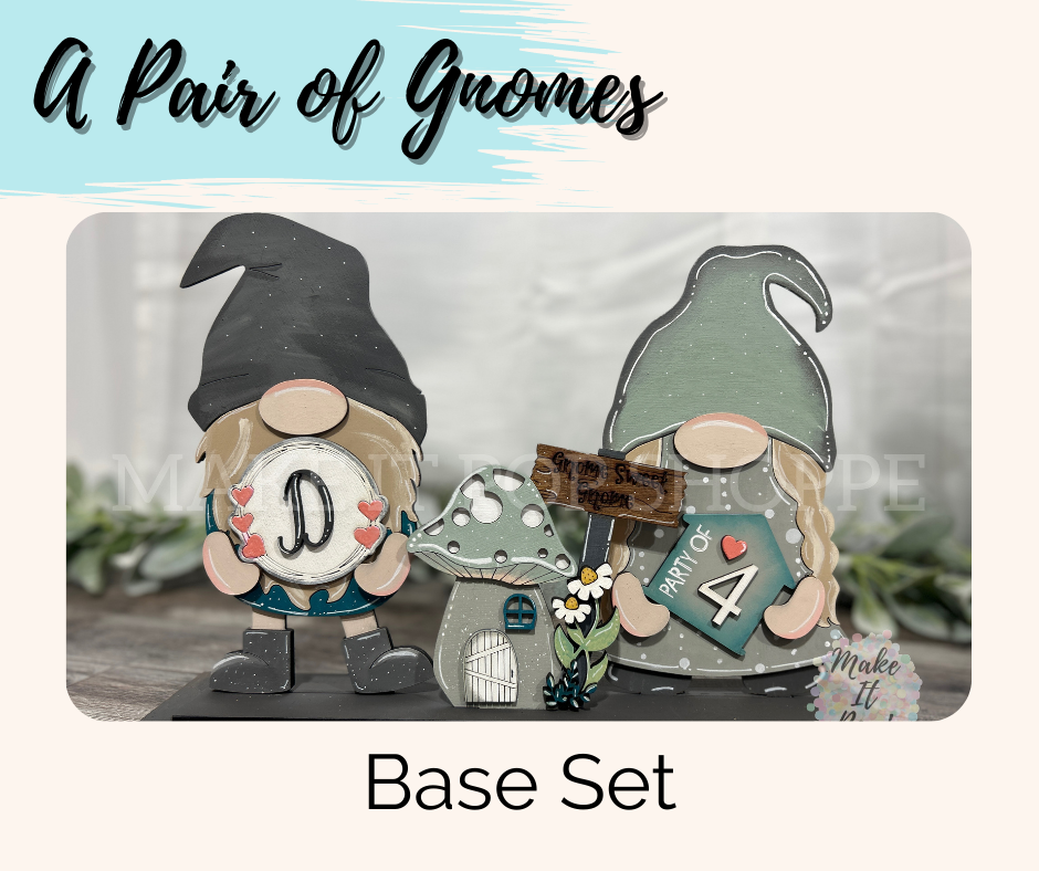 A Pair of Gnomes - Interchangeable Standing - DIY Kit