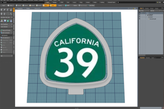 California 39 Sign Cutter STL File