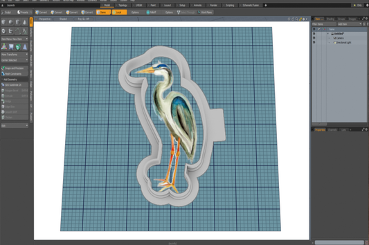 Crane Mardi Gras Cutter STL File