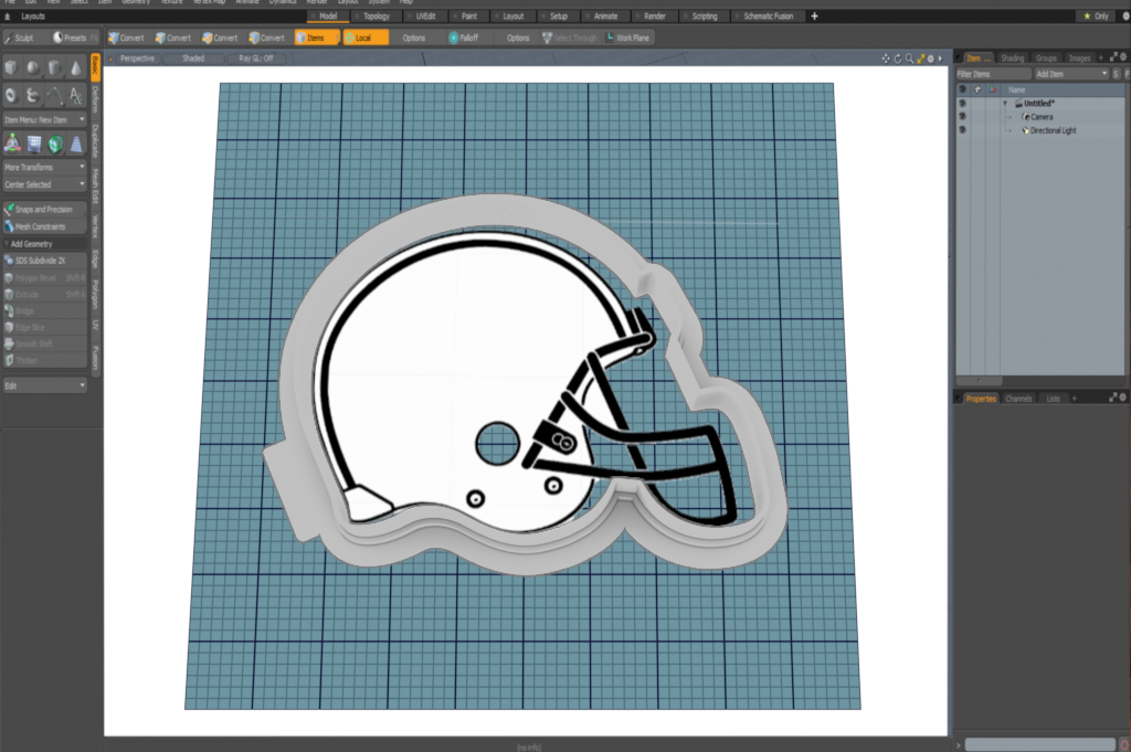 Football Helmet Cutter STL File