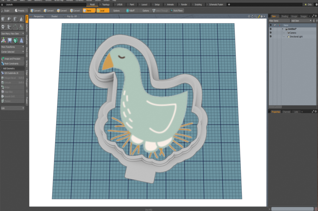 Goose on Nest Cutter STL File