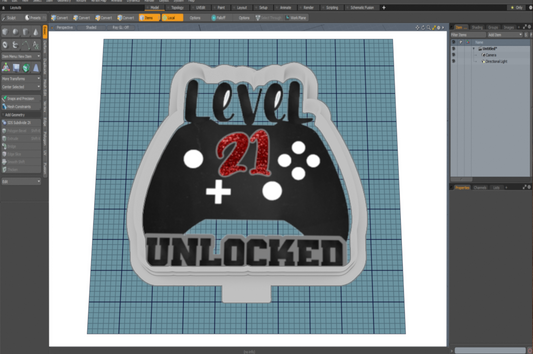 Level Unlocked Controller Cutter STL File