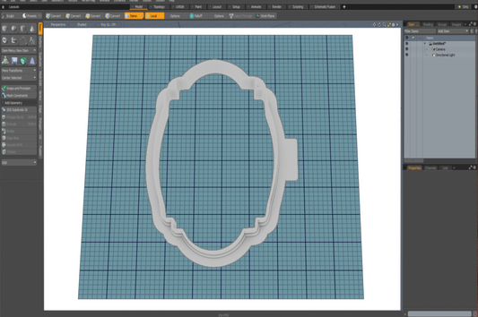 Oval Plaque Cutter STL File