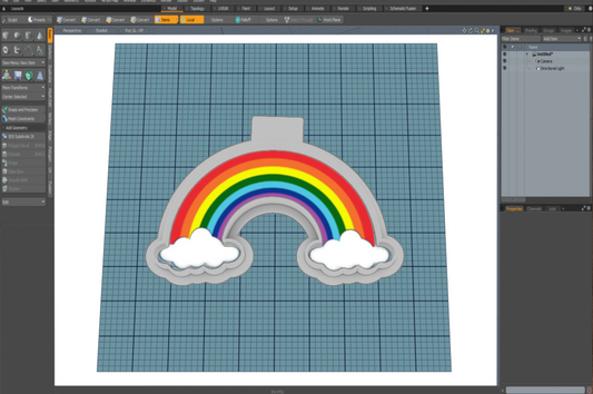 Rainbow Fondant Cutter STL File