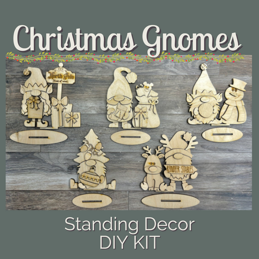 Christmas Gnomes - Shelf Sitter Decor - DIY KIT