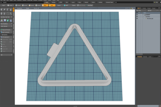 Triangle Rounded Cutter STL File