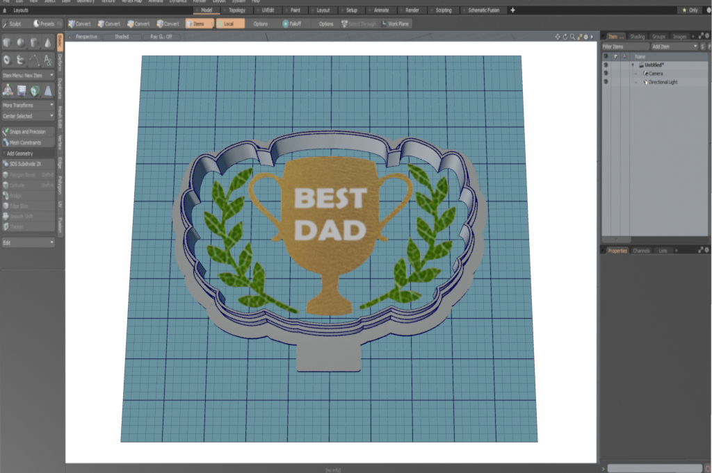 Trophy Best Dad Cutter STL File