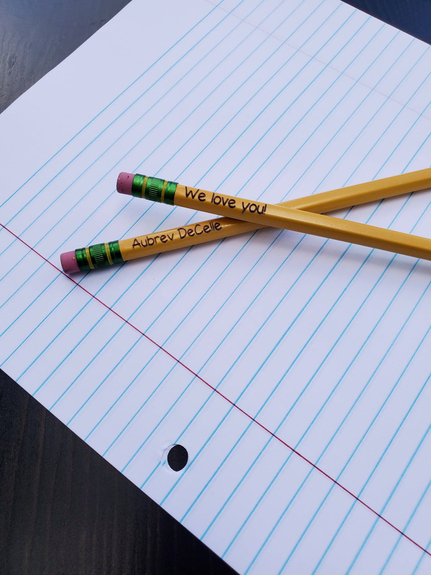 Personalized Ticonderoga pencils