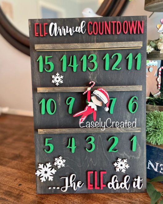 Elf Countdown - Standing Décor - DIY Kit