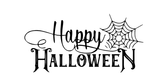 Happy Halloween with Web - Acrylic Stamp