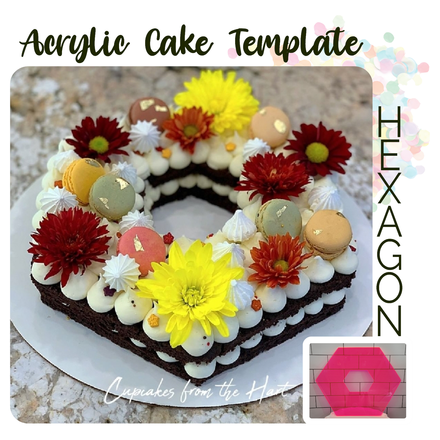 Hexagonal Cake Template