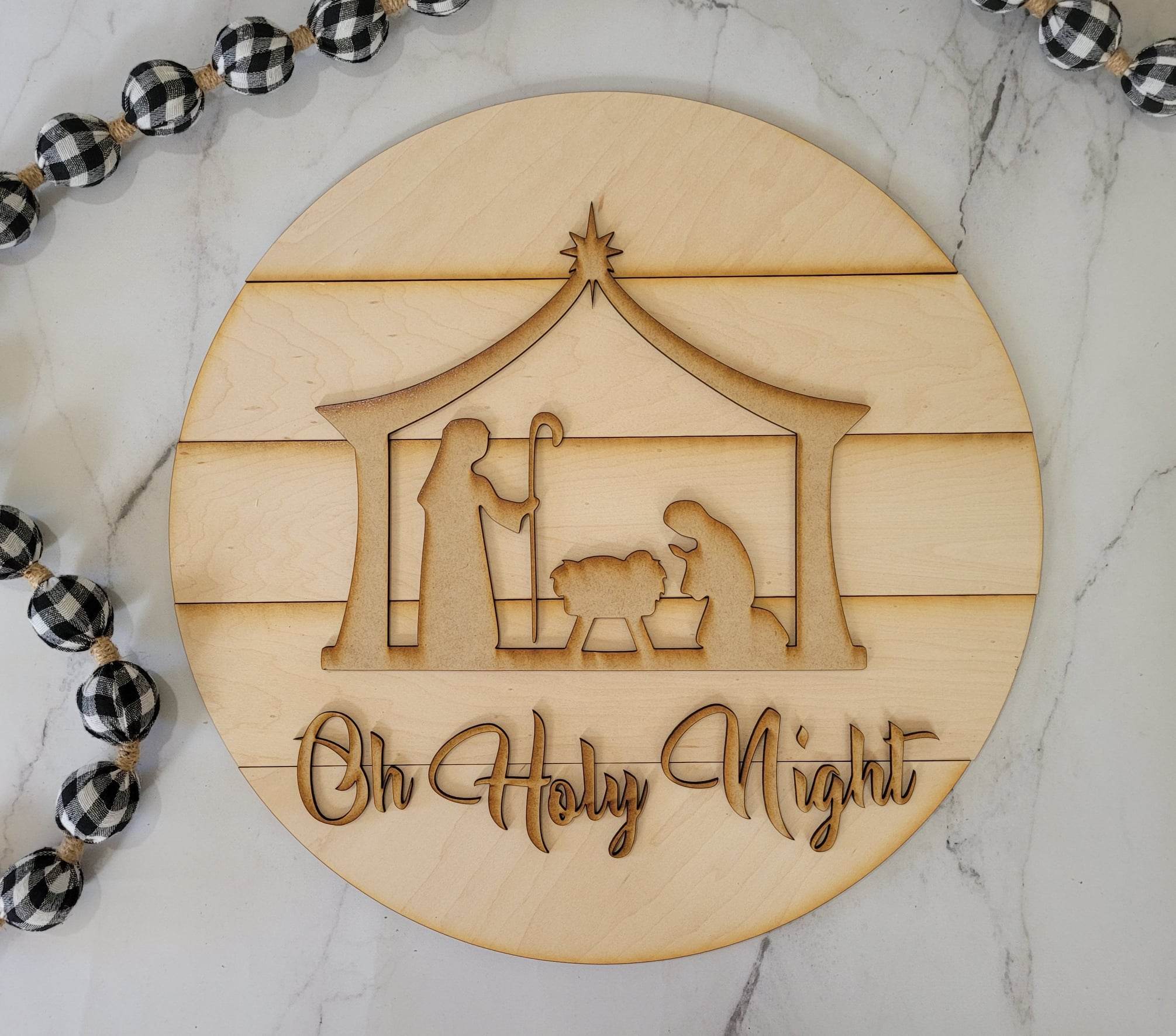 Oh Holy Night- Door Hanger - DIY Kit – Make It Pop Shoppe