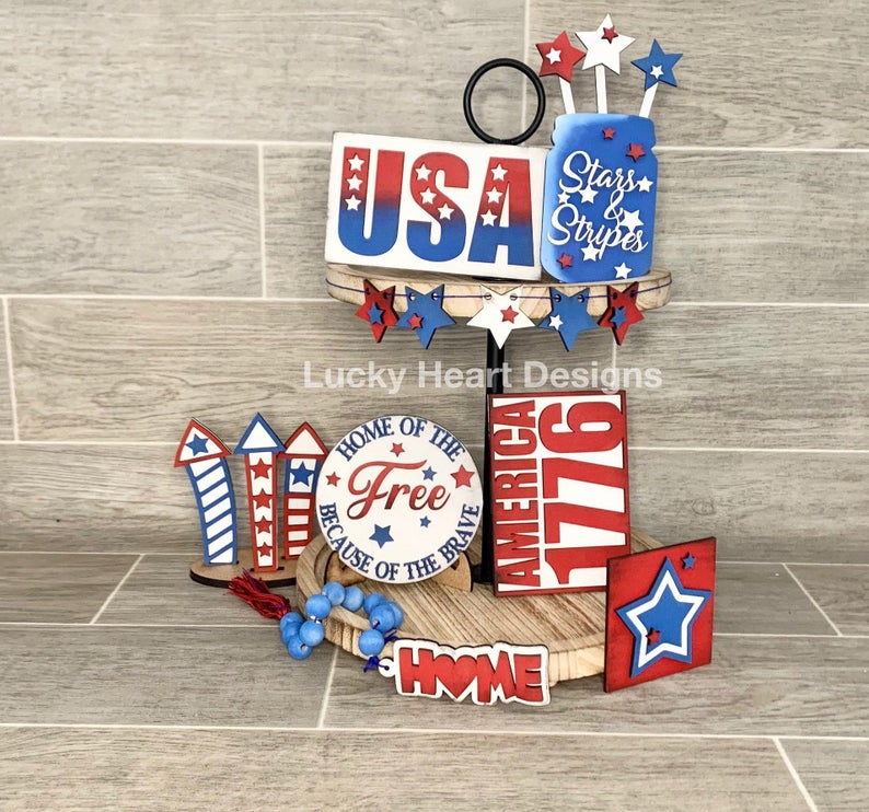 4th of July 1776 - Tiered Tray - DIY Kit