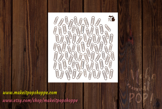 Paperclip Pattern Stencil